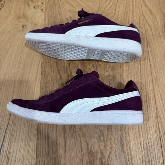 Puma Vikky Sneakers dark purple Sz 7 almost new - Picture 5 of 10